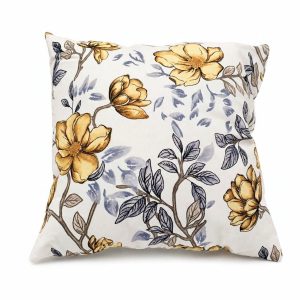 Pachet 2 perne decorative Kotonia Home - 40x40 cm, creton impermeabil 100% bumbac, decor floral 35 - imagine 2