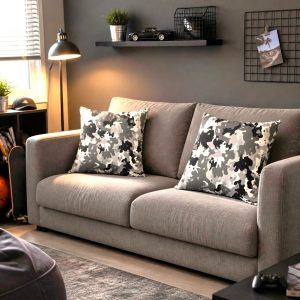 Pachet 2 perne decorative Kotonia Home - 40x40 cm, creton impermeabil 100% bumbac, decor abstract 32
