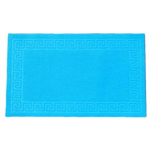 Covoras intrare antiderapant - Decor Greek Border uni, 45x75 cm, 100% pvc, turquoise - imagine 2