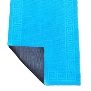 Covoras intrare antiderapant - Decor Greek Border uni, 45x75 cm, 100% pvc, turquoise - imagine 3