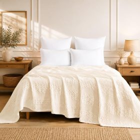 Cuvertura Kotonia Home - Waffle, 220x240 cm, 100% bumbac - ivoire