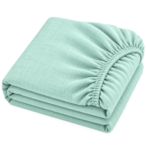 Husa pat cu elastic Kotonia Home - Ranforce La-viva color uni, aqua - imagine 2