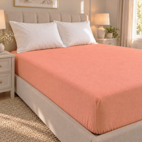 Husa pat cu elastic Kotonia Home - Ranforce La-viva color uni, corai
