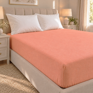 Husa pat cu elastic Kotonia Home - Ranforce La-viva color uni, corai