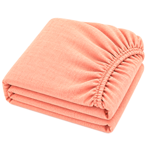 Husa pat cu elastic Kotonia Home - Ranforce La-viva color uni, corai - imagine 2