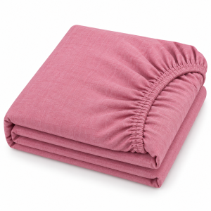 Husa pat cu elastic Kotonia Home - Ranforce La-viva color uni, fuxia - imagine 3