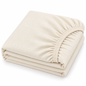 Husa pat cu elastic Kotonia Home - Ranforce La-viva color uni, ivoire - imagine 3
