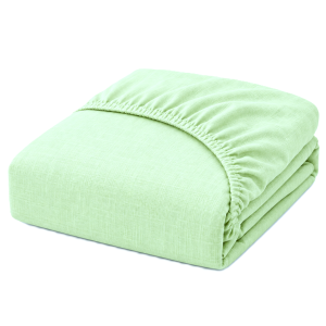 Husa pat cu elastic Kotonia Home - Ranforce La-viva color uni, verde fistic - imagine 2