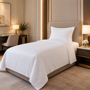 Lenjerie de pat Kotonia Home Hotel - 1 persoana, 100% bumbac, Percale, alb - imagine 2