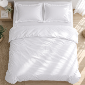 Lenjerie de pat Kotonia Home Hotel - King Size, 100% bumbac Percale, alb - imagine 3