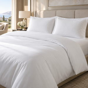 Lenjerie de pat Kotonia Home Hotel - King Size, 100% bumbac Percale, alb - imagine 4