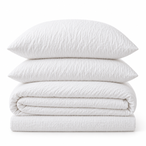 Lenjerie de pat Kotonia Home Hotel - 2 persoane, 100% bumbac, Creponat Ranforce alb - imagine 5