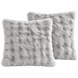 Pachet 2 huse perna blanita, 40x40 cm, gri - 04 - imagine 3
