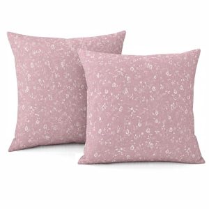 Pachet 2 perne decorative Kotonia Home - 40x40 cm, creton impermeabil 100% bumbac, decor floral 25 - imagine 2