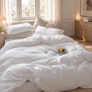 Pilota 4 Anotimpuri Kotonia Home - matlasata cu puf siliconizat, 180x200 cm, 450g/mp, alba - imagine 8
