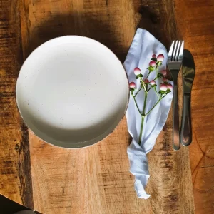 Servete de masa Kotonia Home - 35x45 cm, Damasc cu dungi de 1 cm, 100% bumbac, alb, 50 bucati - imagine 4