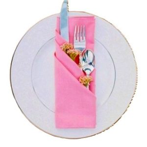 10 Servetele masa Kotonia Home Hotel, 100% bumbac, Ranforce, dimensiunea 35x35 cm, roz - imagine 3