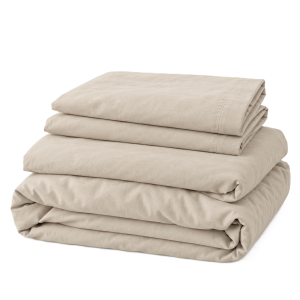 Cearceaf de pat Kotonia Home, 100% bumbac, Olandina color, 220x240 cm, camel - imagine 2