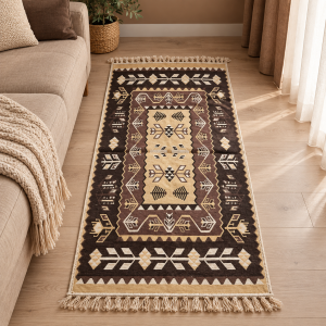 Covor Kotonia Home - Decor Etnic, cu tesatura plata, cu doua fete - 027 - imagine 3