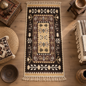 Covor Kotonia Home - Decor Etnic, cu tesatura plata, cu doua fete - 027 - imagine 2