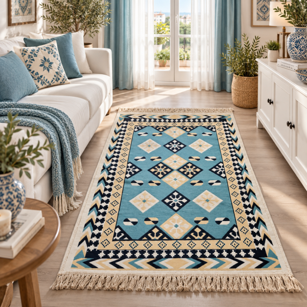 Covor Kotonia Home - Decor Etnic, cu tesatura plata, cu doua fete - 030