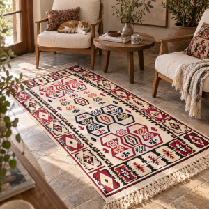 Covor Kotonia Home - Decor Etnic, cu tesatura plata, cu doua fete - 033 - imagine 2