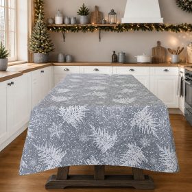 Fata de masa Kotonia Home Winter 11, 100% bumbac, albastru cu motive de Craciun