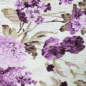 Lenjerie de pat - 2 persoane, textura creponata, decor floral - cod 029 - imagine 2