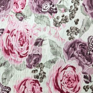 Lenjerie de pat - 2 persoane, textura creponata, decor floral - cod 030 - imagine 2