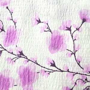 Lenjerie de pat - 2 persoane, textura creponata, decor floral- cod 033 - imagine 2