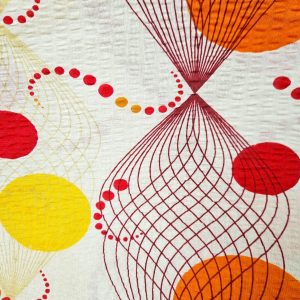 Lenjerie de pat - 2 persoane, textura creponata, decor geometric - cod 032 - imagine 2