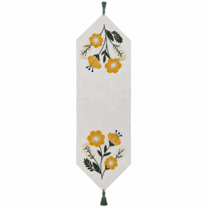 Napron decorativ Kotonia Home - tesatura burlap cu decor in relief, dimensiune 40x113 cm - 03 - imagine 4