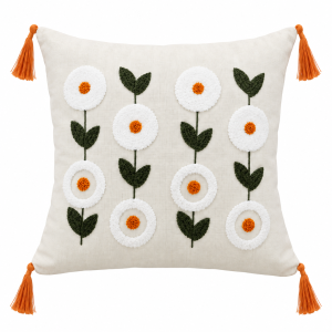 Pachet 2 huse perna decorative Kotonia Home - tesatura burlap cu decor in relief, dimensiune 40x40 cm -  01 - imagine 4