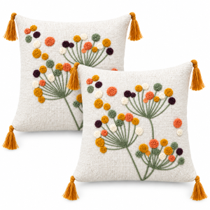 Pachet 2 huse perna decorative Kotonia Home - tesatura burlap cu decor in relief, dimensiune 40x40 cm -  02 - imagine 5