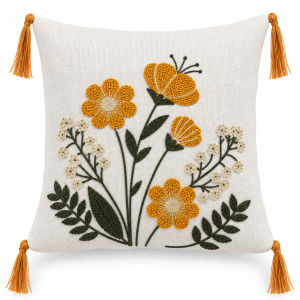 Pachet 2 huse perna decorative Kotonia Home - tesatura burlap cu decor in relief, dimensiune 40x40 cm - 06 - imagine 4