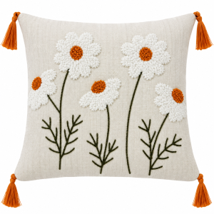 Pachet 2 huse perna decorative Kotonia Home - tesatura burlap cu decor in relief, dimensiune 40x40 cm - 07 - imagine 4