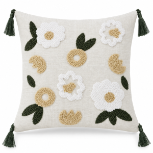 Pachet 2 huse perna decorative Kotonia Home - tesatura burlap cu decor in relief, dimensiune 40x40 cm - 09 - imagine 4