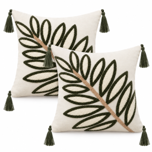 Pachet 2 huse perna decorative Kotonia Home - tesatura burlap cu decor in relief, dimensiune 40x40 cm - 12 - imagine 5
