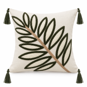 Pachet 2 huse perna decorative Kotonia Home - tesatura burlap cu decor in relief, dimensiune 40x40 cm - 12 - imagine 4