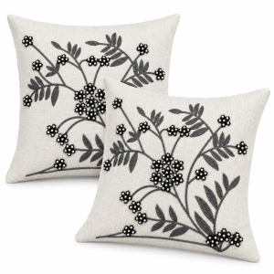 Pachet 2 huse perna decorative Kotonia Home - tesatura burlap cu decor in relief, dimensiune 40x40 cm - 16 - imagine 5