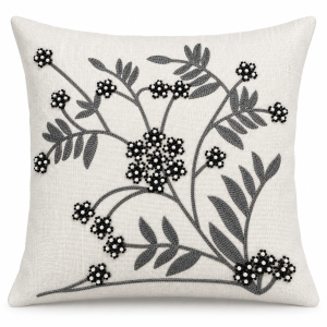 Pachet 2 huse perna decorative Kotonia Home - tesatura burlap cu decor in relief, dimensiune 40x40 cm - 16 - imagine 4