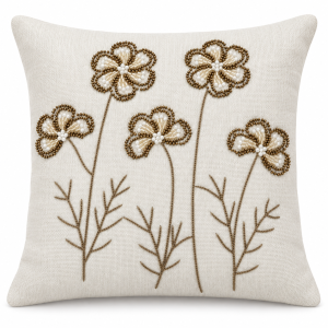 Pachet 2 huse perna decorative Kotonia Home - tesatura burlap cu decor in relief, dimensiune 40x40 cm - 17 - imagine 4