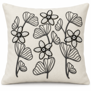 Pachet 2 huse perna decorative Kotonia Home - tesatura burlap cu decor in relief, dimensiune 40x40 cm - 18 - imagine 4