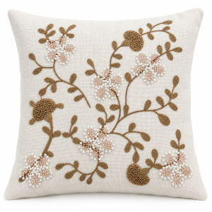 Pachet 2 huse perna decorative Kotonia Home - tesatura burlap cu decor in relief, dimensiune 40x40 cm - 19 - imagine 4