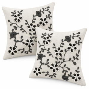 Pachet 2 huse perna decorative Kotonia Home - tesatura burlap cu decor in relief, dimensiune 40x40 cm - 20 - imagine 5