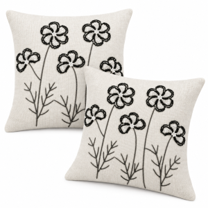 Pachet 2 huse perna decorative Kotonia Home - tesatura burlap cu decor in relief, dimensiune 40x40 cm - 21 - imagine 5