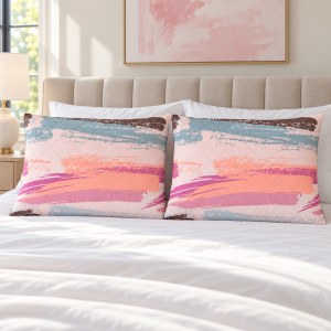 Pachet 2 perne matlasate Kotonia Home - 50x70 cm, 630 gr/buc, decor abstract 017 - imagine 2