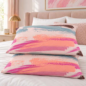 Pachet 2 perne matlasate Kotonia Home - 50x70 cm, 630 gr/buc, decor abstract 017