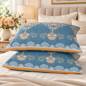 Pachet 2 perne matlasate Kotonia Home - 50x70 cm, 630 gr/buc, decor mandala 021