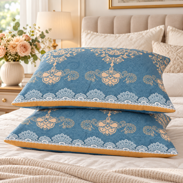 Pachet 2 perne matlasate Kotonia Home - 50x70 cm, 630 gr/buc, decor mandala 021